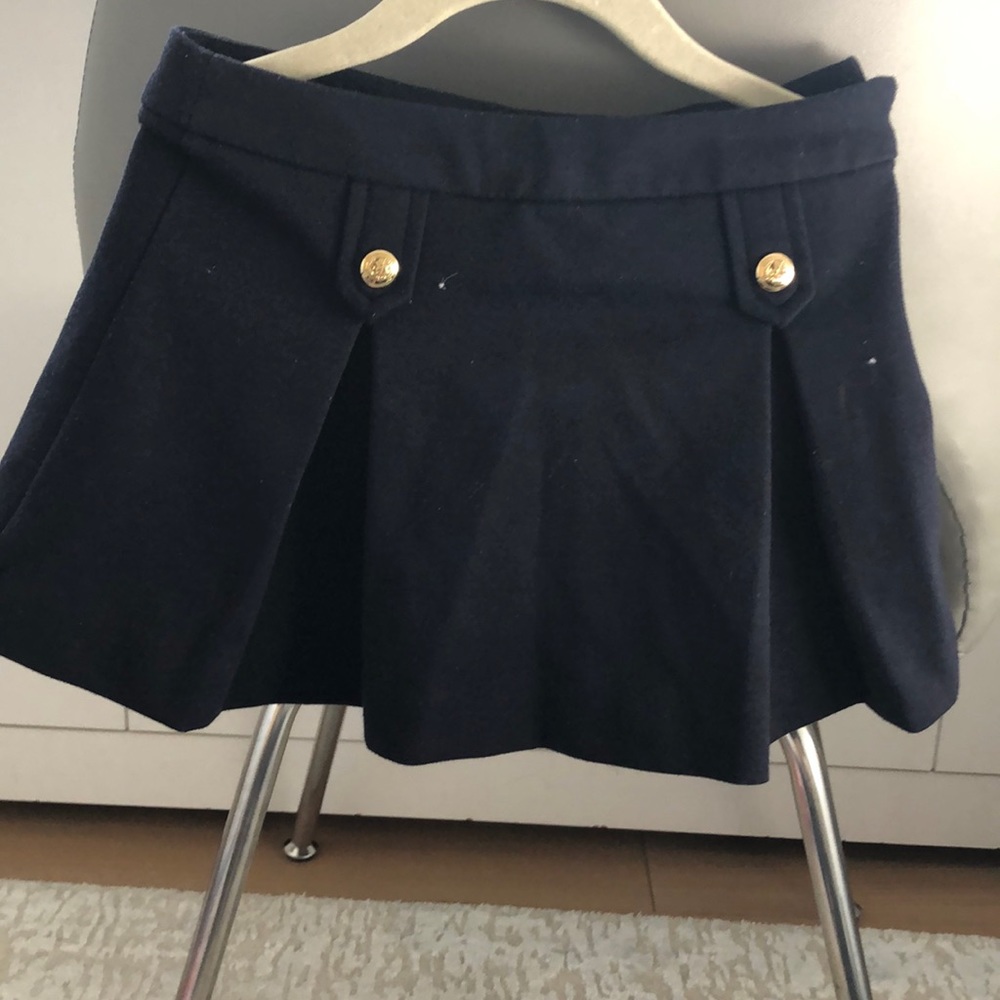 Navy girls size 4 Jacadi pleated skirt